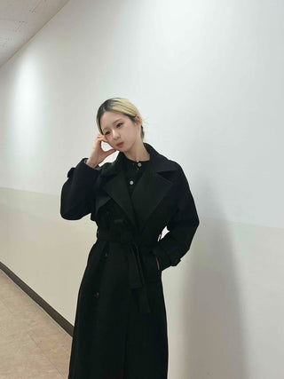 Classic Double Button Belted Trench Coat