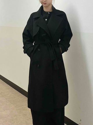 Classic Double Button Belted Trench Coat
