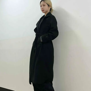 Classic Double Button Belted Trench Coat