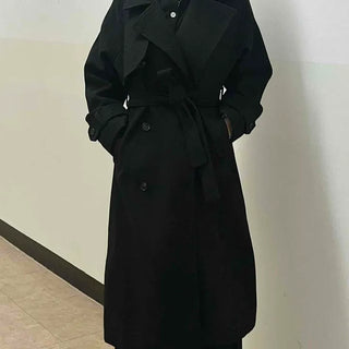Classic Double Button Belted Trench Coat