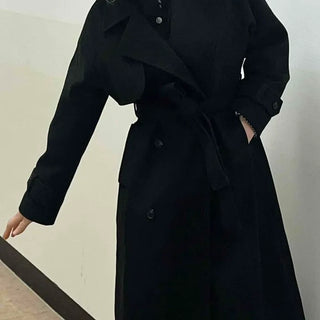 Classic Double Button Belted Trench Coat