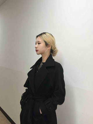 Classic Double Button Belted Trench Coat