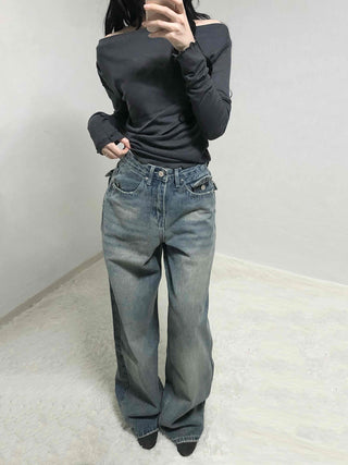 Sexy Off-Shoulder Slim Fit Long Sleeve T-Shirt