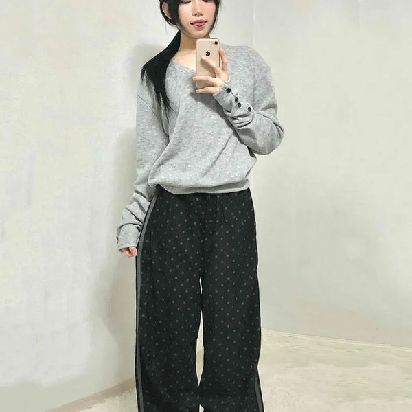 Leopard Animal Elastic Waist Semi-Wide Training Pants