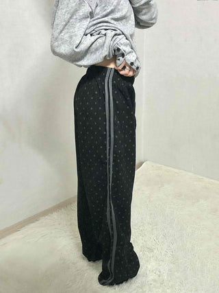 Leopard Animal Elastic Waist Semi-Wide Training Pants