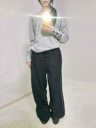 Leopard Animal Elastic Waist Semi-Wide Training Pants