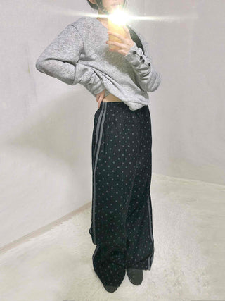 Leopard Animal Elastic Waist Semi-Wide Training Pants
