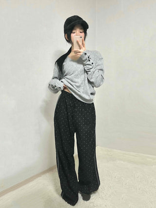 Leopard Animal Elastic Waist Semi-Wide Training Pants