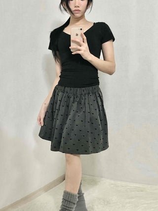 Minimal Slim Fit Square Neck Short Sleeve T-shirt