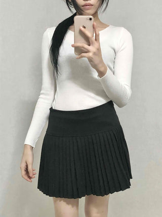 Classic Campus High-Waisted Flare Mini Skirt