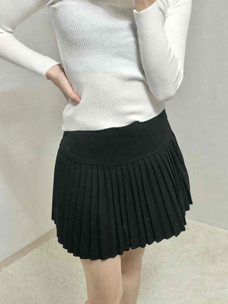 Classic Campus High-Waisted Flare Mini Skirt