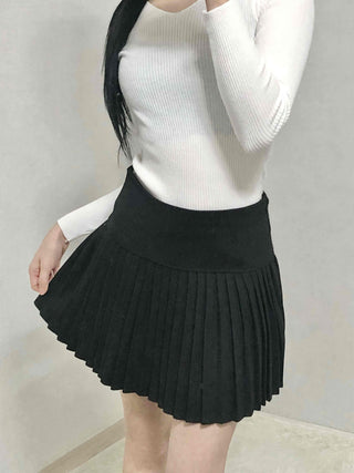 Classic Campus High-Waisted Flare Mini Skirt