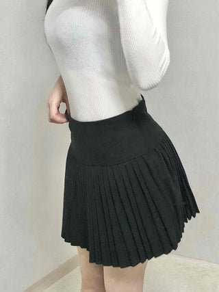 Classic Campus High-Waisted Flare Mini Skirt