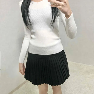 Classic Campus High-Waisted Flare Mini Skirt