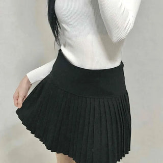 Classic Campus High-Waisted Flare Mini Skirt