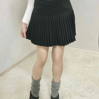 Classic Campus High-Waisted Flare Mini Skirt