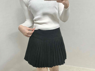 Classic Campus High-Waisted Flare Mini Skirt