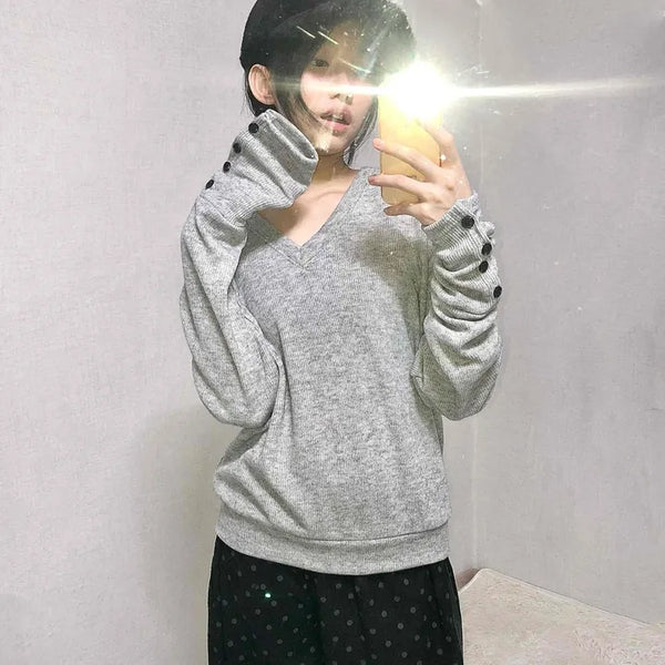 Edge Stripe Turtleneck Loose Fit Knit