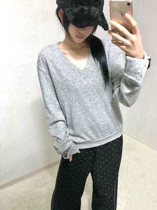Edge Stripe Turtleneck Loose Fit Knit