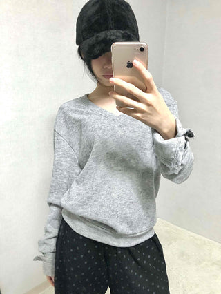 Edge Stripe Turtleneck Loose Fit Knit