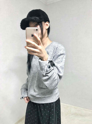 Edge Stripe Turtleneck Loose Fit Knit