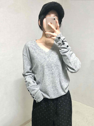 Edge Stripe Turtleneck Loose Fit Knit