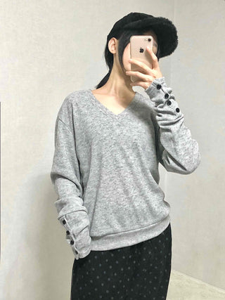 Edge Stripe Turtleneck Loose Fit Knit