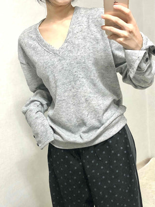 Edge Stripe Turtleneck Loose Fit Knit