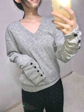 Edge Stripe Turtleneck Loose Fit Knit