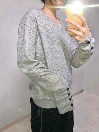 Edge Stripe Turtleneck Loose Fit Knit