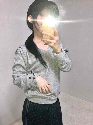 Edge Stripe Turtleneck Loose Fit Knit