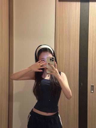 Daily Mood Round Neck Crop Slim Sleeveless