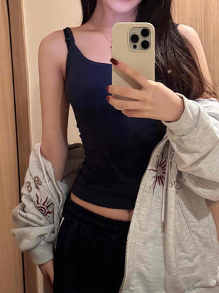 Daily Mood Round Neck Crop Slim Sleeveless