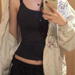 Daily Mood Round Neck Crop Slim Sleeveless