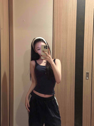 Daily Mood Round Neck Crop Slim Sleeveless