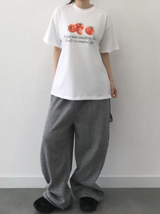 Cor Tomato Lettering Short Sleeve T-shirt