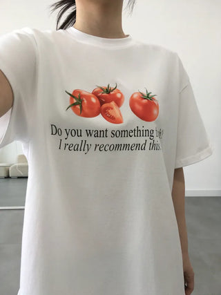 Cor Tomato Lettering Short Sleeve T-shirt