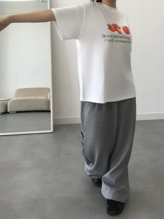 Cor Tomato Lettering Short Sleeve T-shirt
