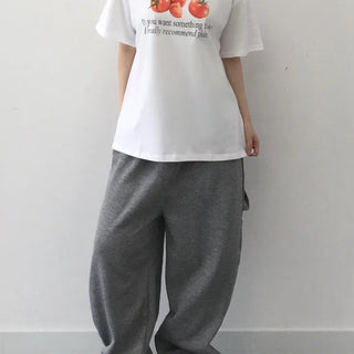 Cor Tomato Lettering Short Sleeve T-shirt