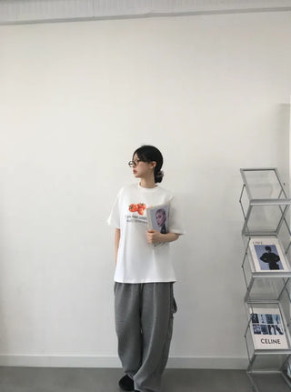 Cor Tomato Lettering Short Sleeve T-shirt