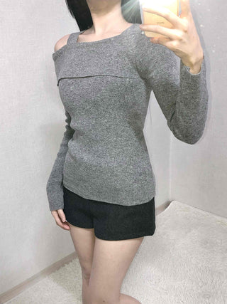 Layered Collar Washed Bob Turtleneck Knit