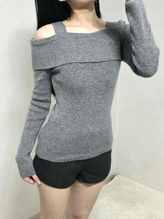 Layered Collar Washed Bob Turtleneck Knit