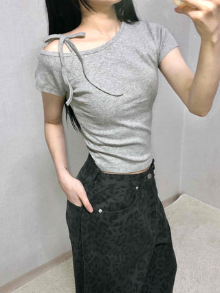 Daily Slim Fit Round Neck Crop Short Sleeve T-shirt