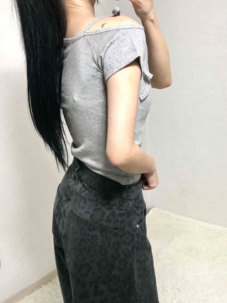 Daily Slim Fit Round Neck Crop Short Sleeve T-shirt