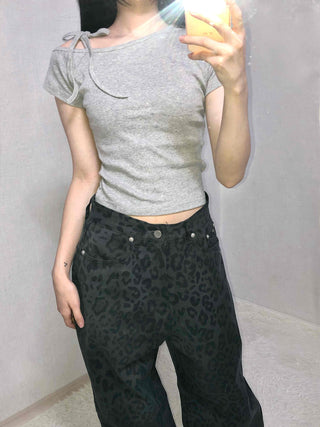 Daily Slim Fit Round Neck Crop Short Sleeve T-shirt