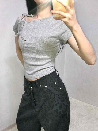 Daily Slim Fit Round Neck Crop Short Sleeve T-shirt