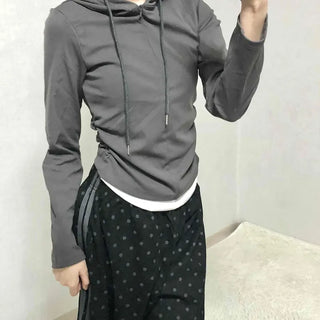Daily Simple Layered Long-Sleeve Hoodie