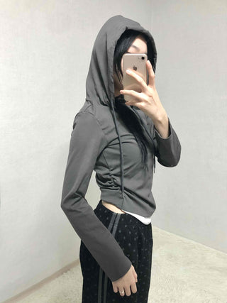 Daily Simple Layered Long-Sleeve Hoodie
