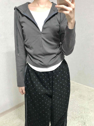 Daily Simple Layered Long-Sleeve Hoodie