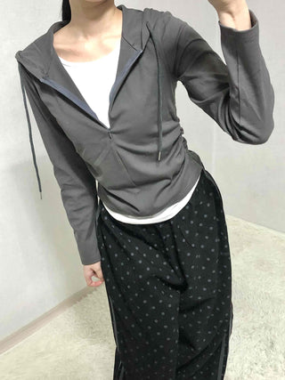 Daily Simple Layered Long-Sleeve Hoodie